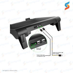 Cooler para laptop USB Glacius XBlade GXB-H501-BK