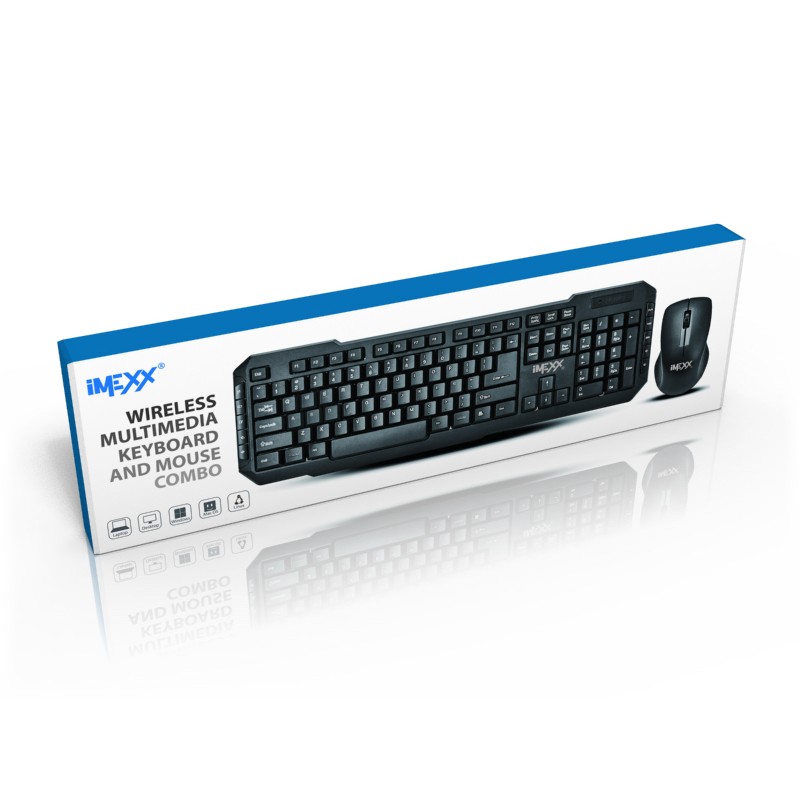 Kit inalámbrico Teclado Mouse Imexx IME-20405SP Sertigroup Peru